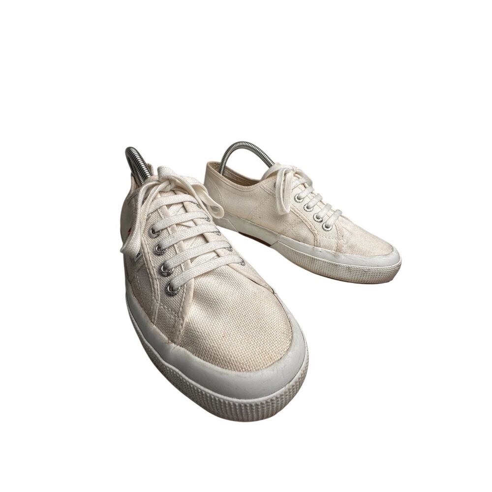 Superga 2750 Cotu Classic White Canvas Sneakers Unisex Women’s 9.5 - Picture 14 of 16